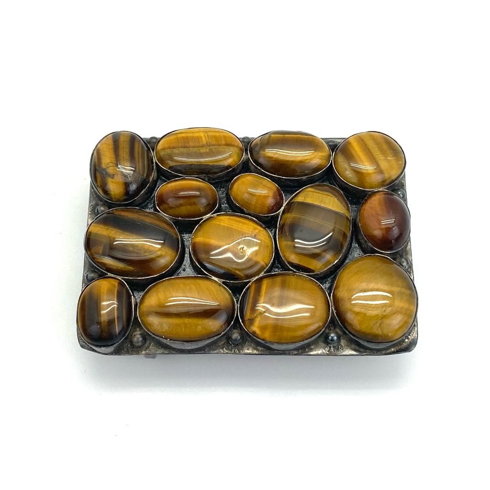 One of a Kind Tiger's Eye Belt Buckle by Safia Day